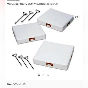 NEW MacGregor Heavy-Duty Vinyl Bases (Set of 3)